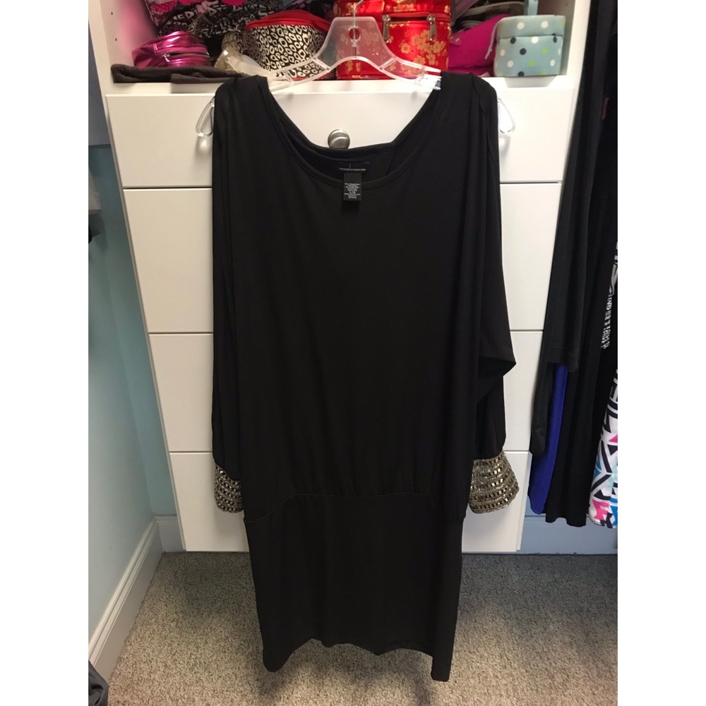 MODA International Open-Back Black Cocktail Dress